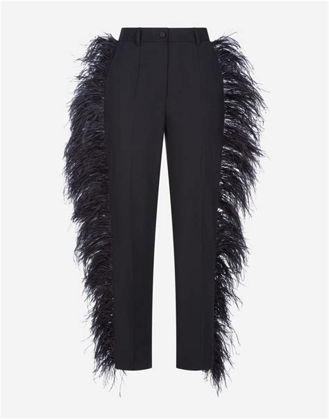 dolce gabbana black wool pants|dolce and gabbana top pants.